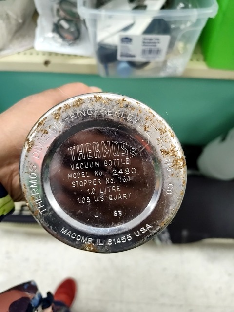 Thermos Vacuum Flask Blue Stainless Steel 2