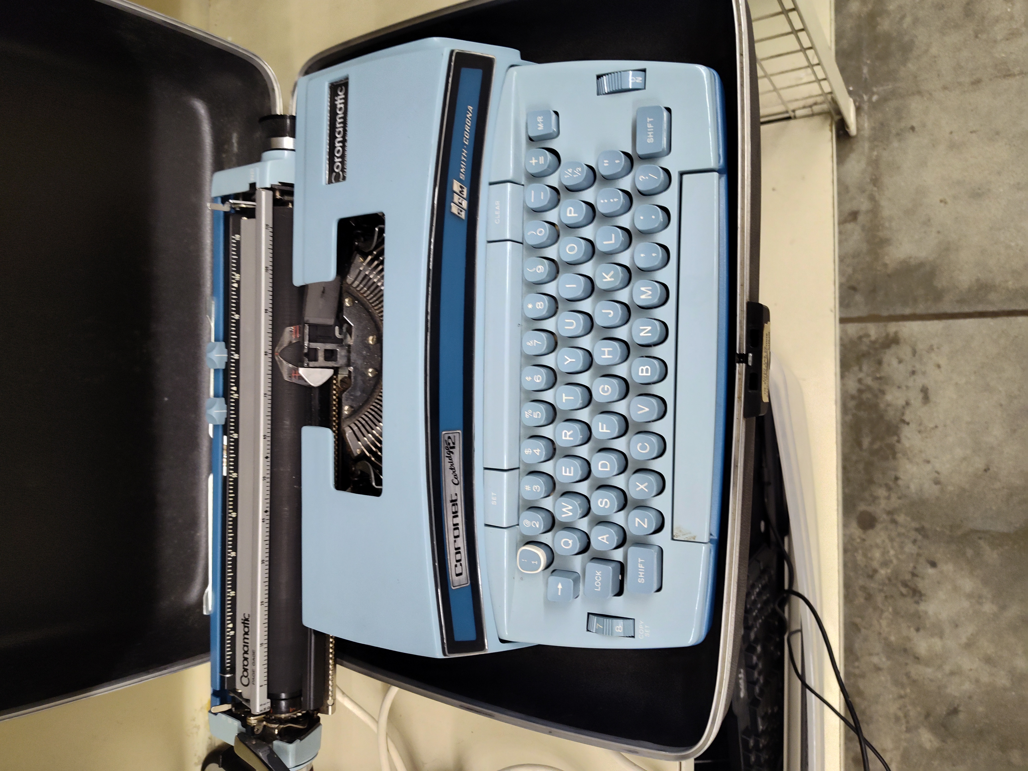 Olivetti Typewriter Blue Portable
