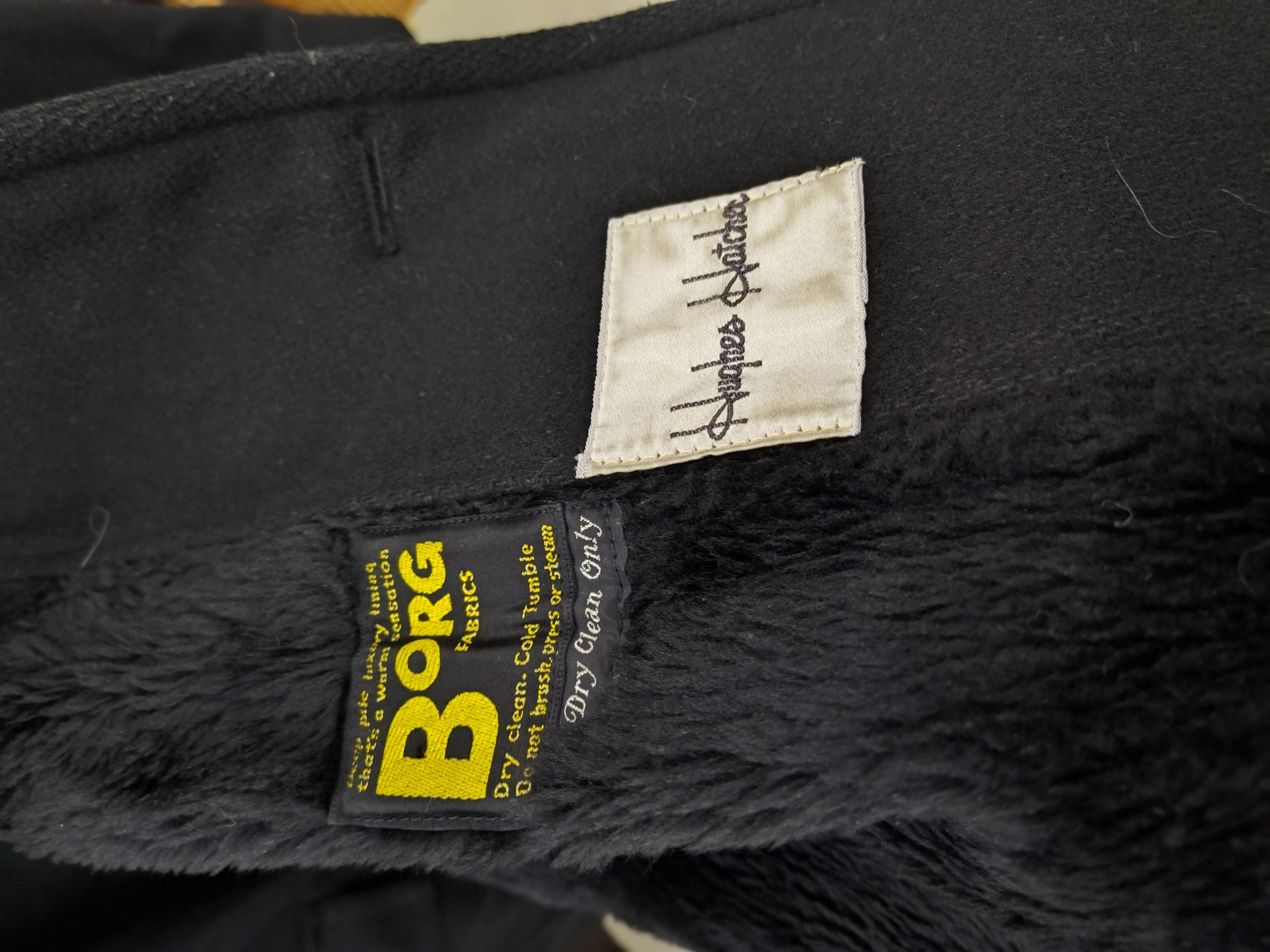 BORG Fabrics Coat Black Soft Lining